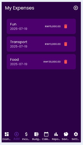BudgetBuddy Add Expense